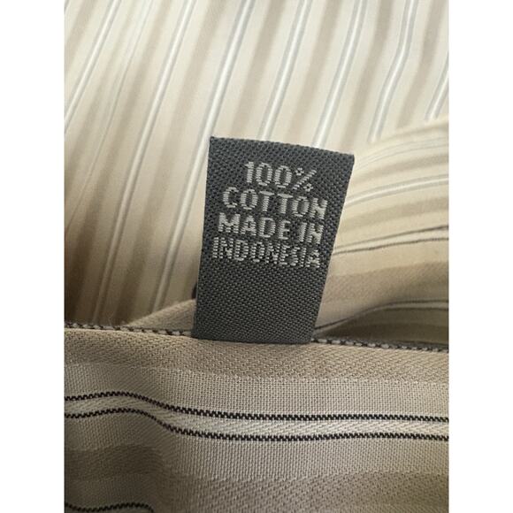 Kenneth Cole Reaction Shirt Beige/Tan Men XXL18 34-35 Wrinkle Free 100%Cotton - Picture 4 of 12